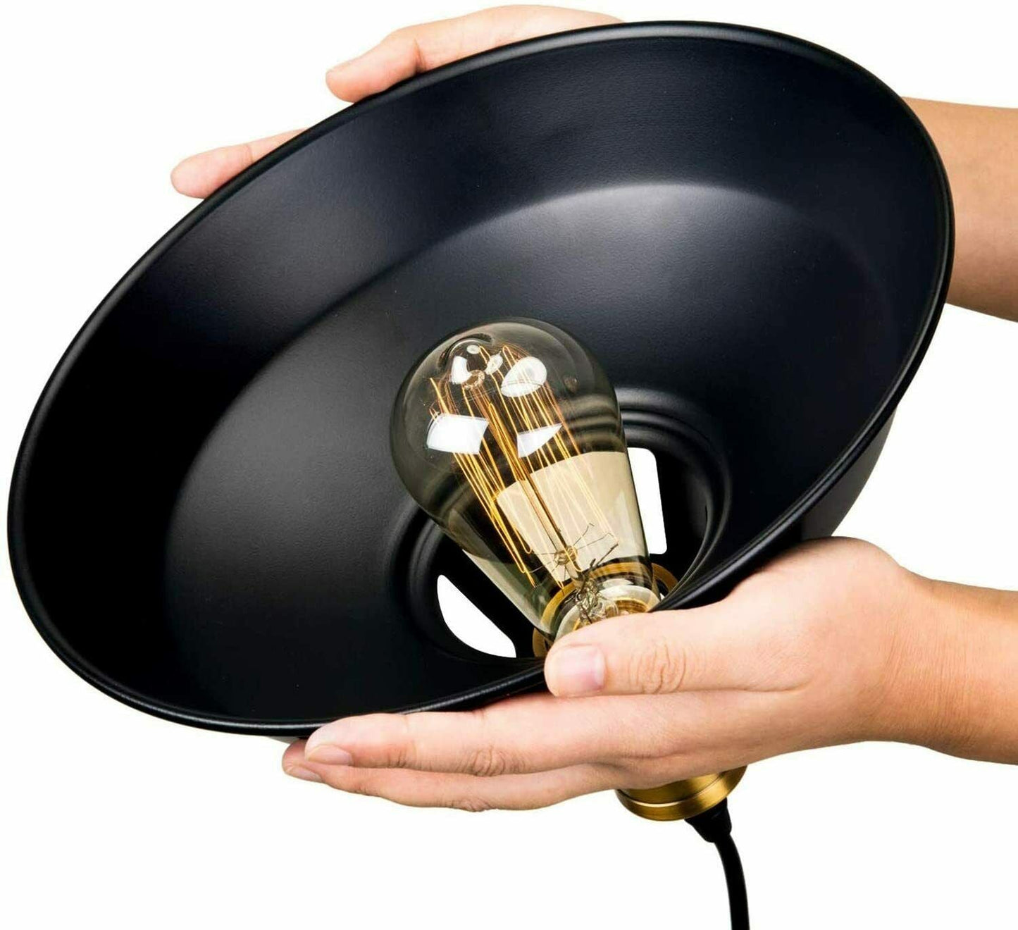2-Pack Retro Metal Pendant Light Shades – Vintage Style for Home &