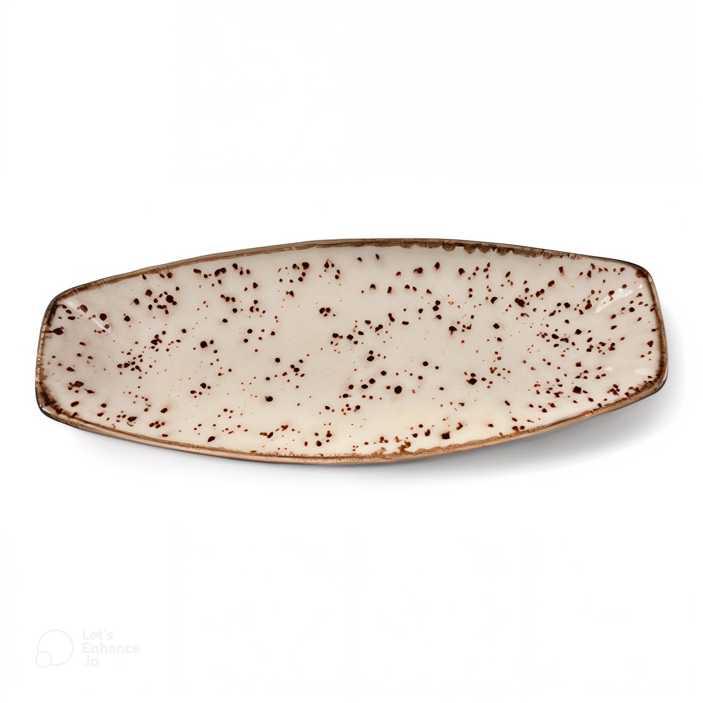 Porcelain Appetiser Plate - Fairlie, Sandstone - 28x15cm