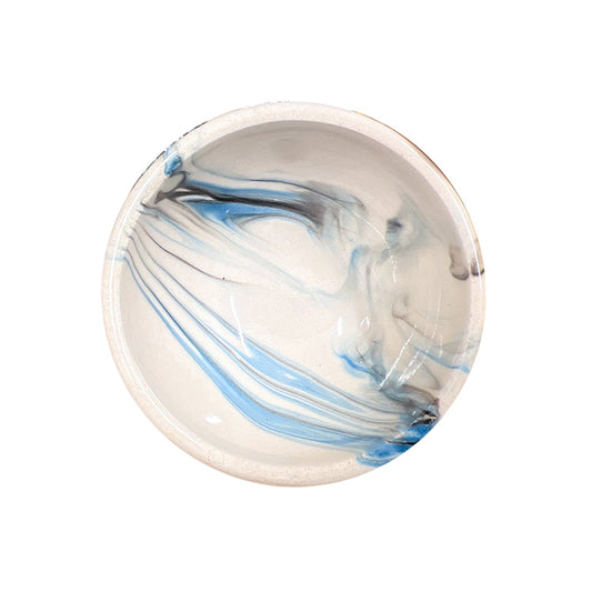 Ceramic Dip Bowl - Colonsay | Mocha, Blue Marble - 8cm x 5cm Depth