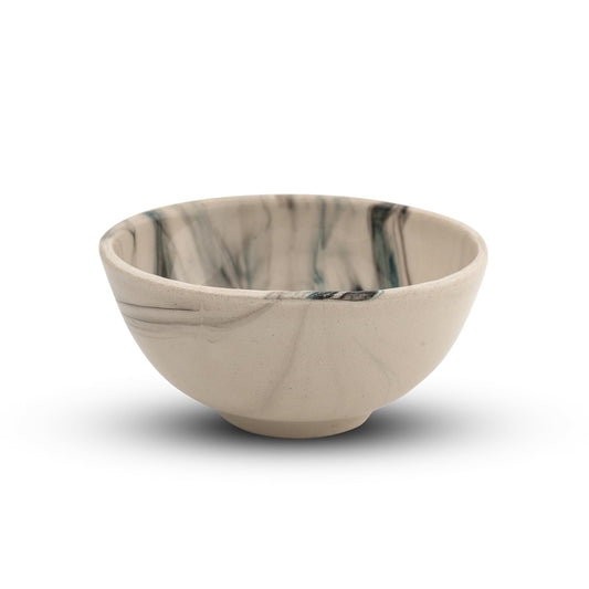 Ceramic Dip Bowl - Colonsay | Mocha, Green Marble - 8cm x 5cm Depth