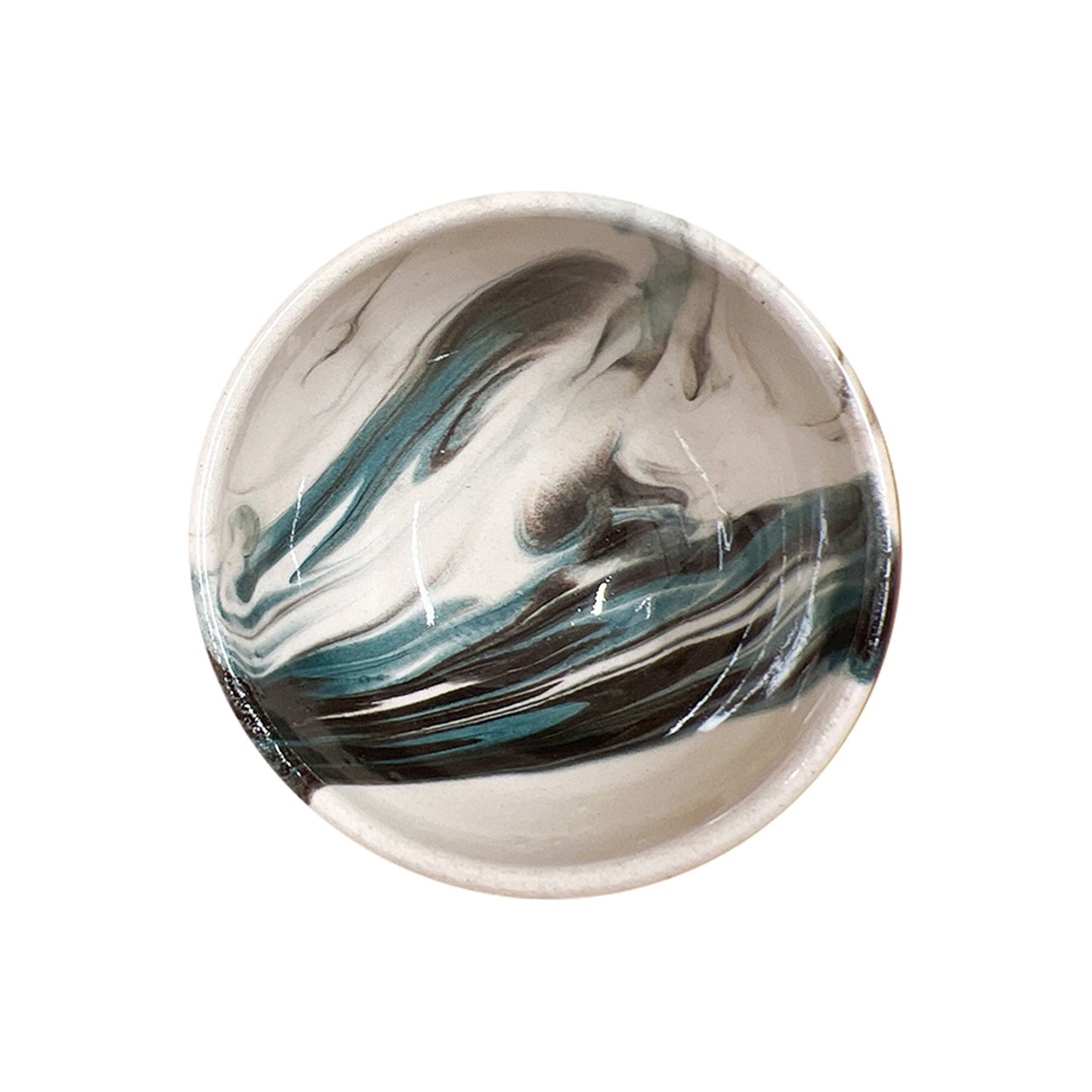 Ceramic Dip Bowl - Colonsay | Mocha, Green Marble - 8cm x 5cm Depth
