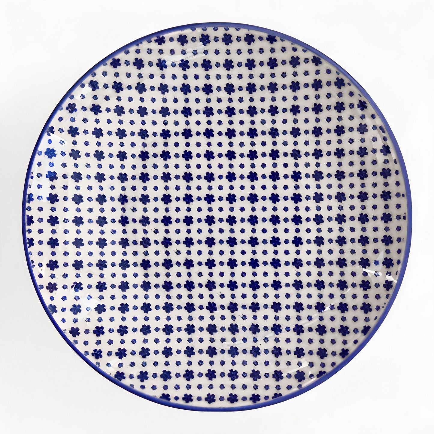 Porcelain Pasta Bowl - Rochelle, Navy Blossom - 21cm Diameter