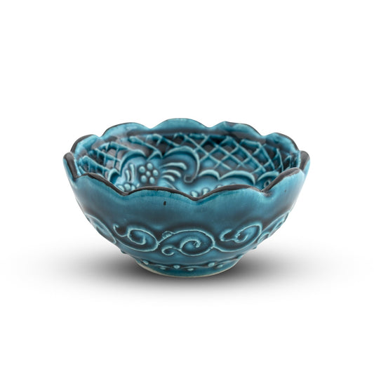 Ceramic Dip Bowl – Iznik, Turquoise – 8cm