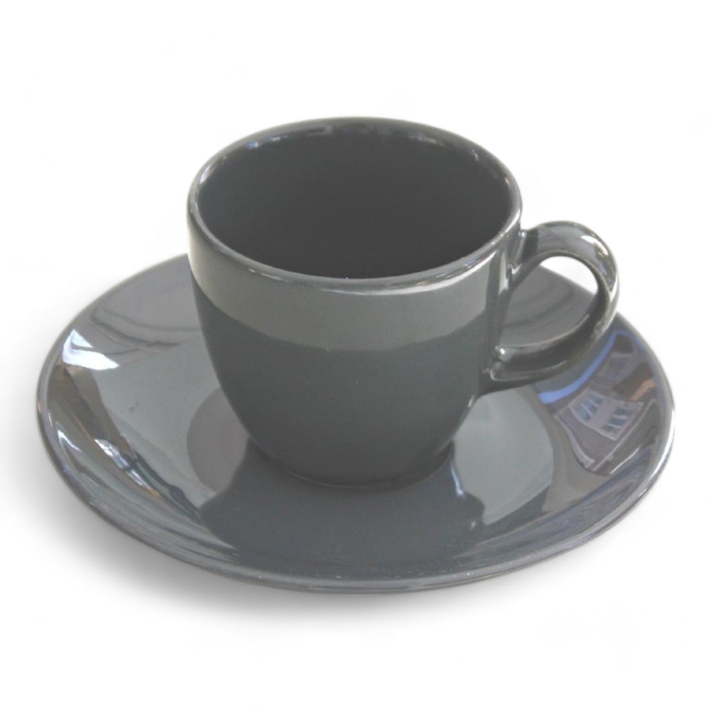Espresso Cup & Saucer Set – Portland, Graphite Grey – 6cm