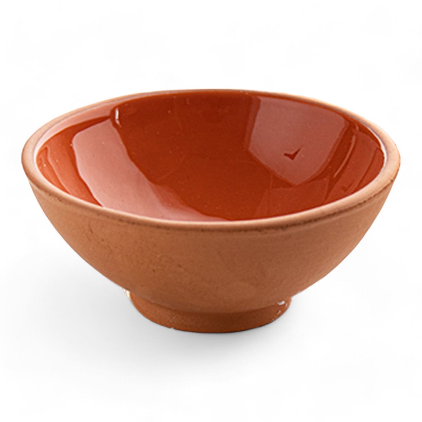 Terracotta Dip Bowl – Ruabon, Burnt Orange – 8cm
