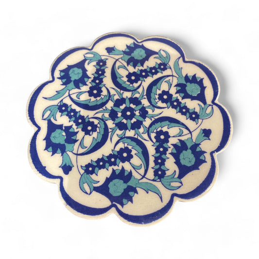 Ceramic Coasters – Iznik, Floral Lattice – 11cm