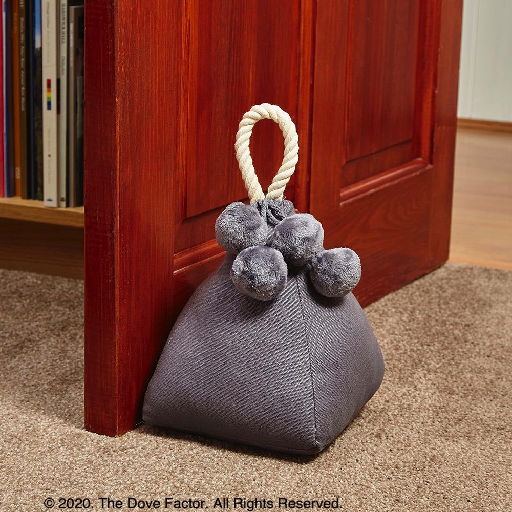 Grey Fabric Door Stop