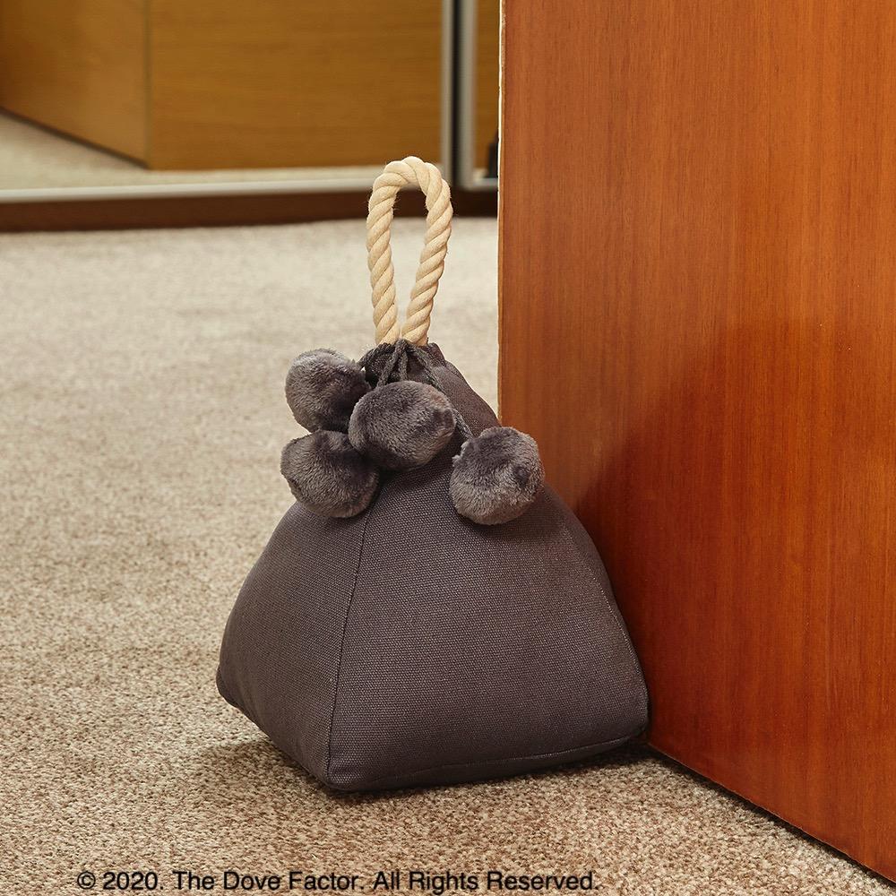 Grey Fabric Door Stop