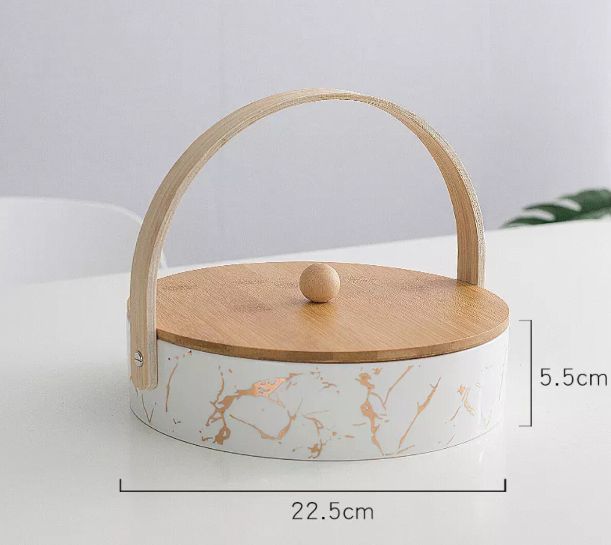 Ceramic Round Bowl With Lid