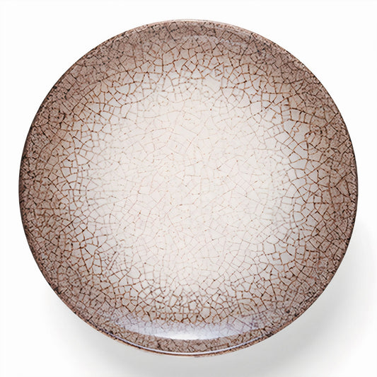 Porcelain Side Plate - Tresco Series, Brown - 23cm Diameter