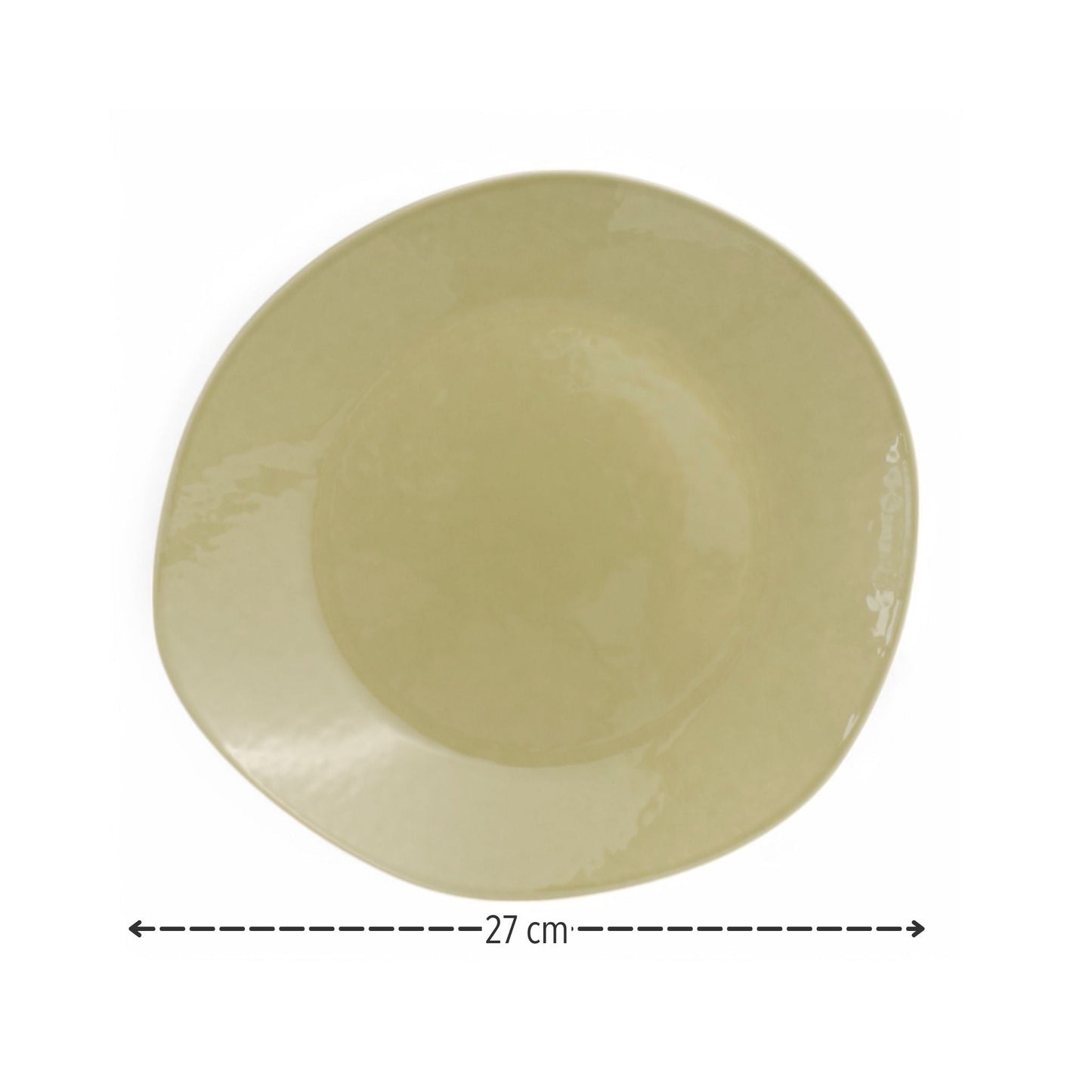 Porcelain Dinner Plate - Lindis Series, Moss Green - 27cm Diameter
