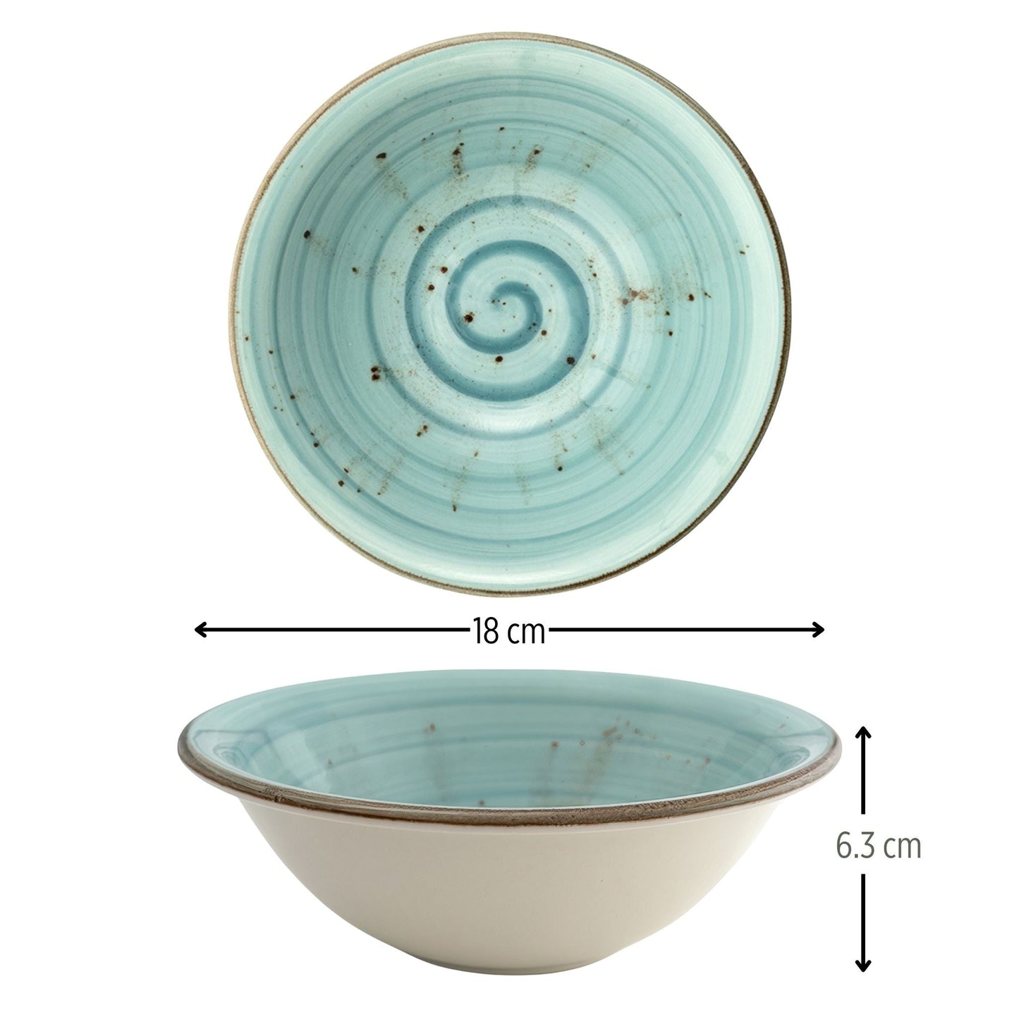 Porcelain Soup&Cereal Bowl – Morar, Sea Green – 18cm