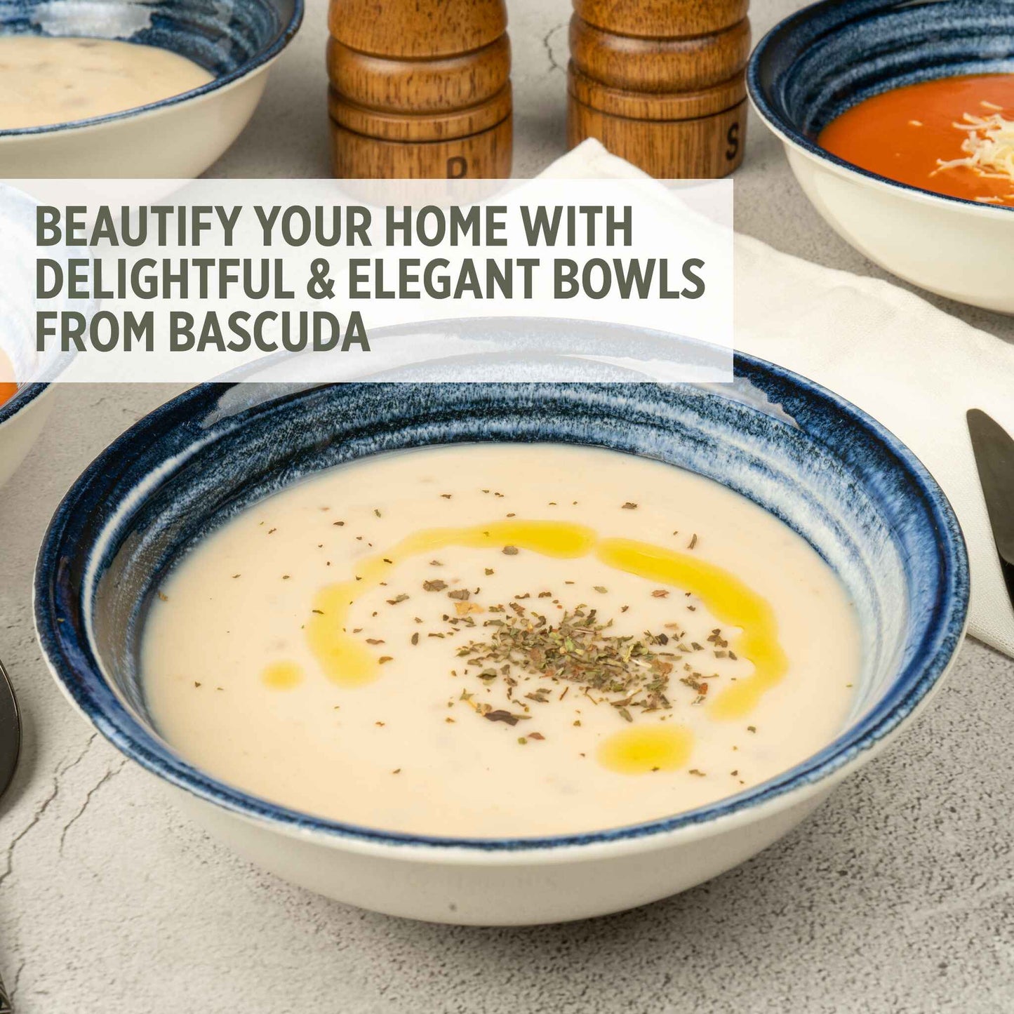 Porcelain Soup&Cereal Bowl – Morar, Deep Tide – 18cm