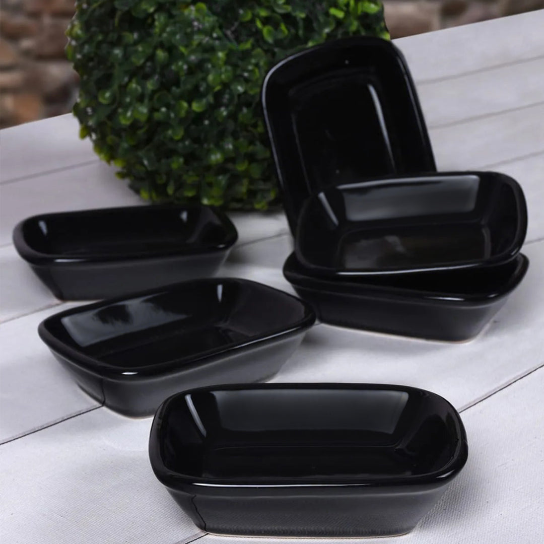 Ceramic Snack Dish – Portland, Matte Black – 13x6cm