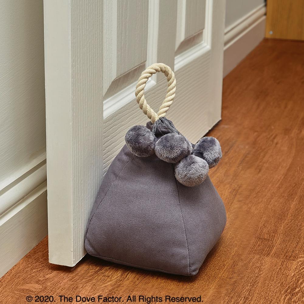 Grey Fabric Door Stop